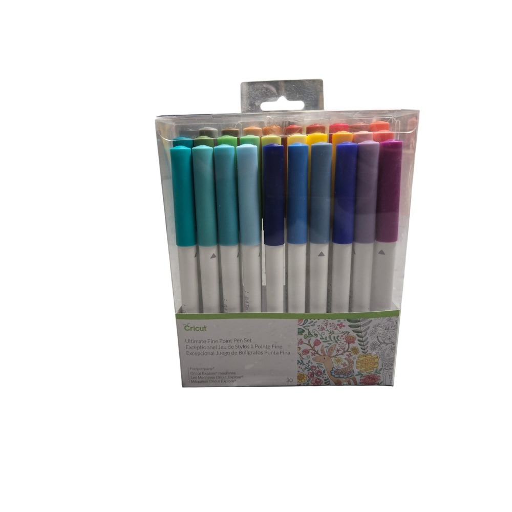 Cricut Ultimate Fine Point Pen Set 30 Count 0.4mm Assorted Colors  DIY Craft